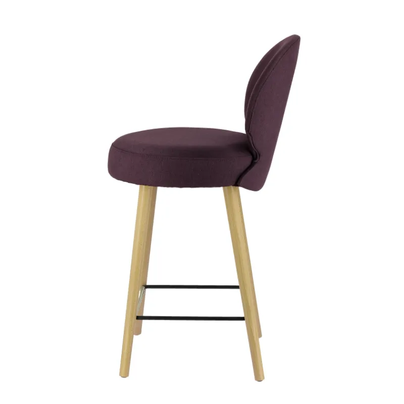 Sessio Severus Tabouret snack cosy en tissu avec pieds en bois* Tabouret Snack (assise +/- 65 Cm)|Tabouret De Bar (assise +/- 80 Cm)