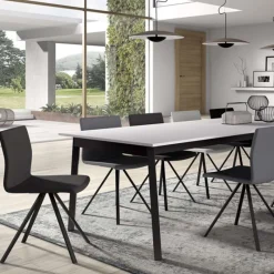 Perfecta Silva Chaise design en métal et simili* Chaise De Cuisine|Chaise De Salle à Manger