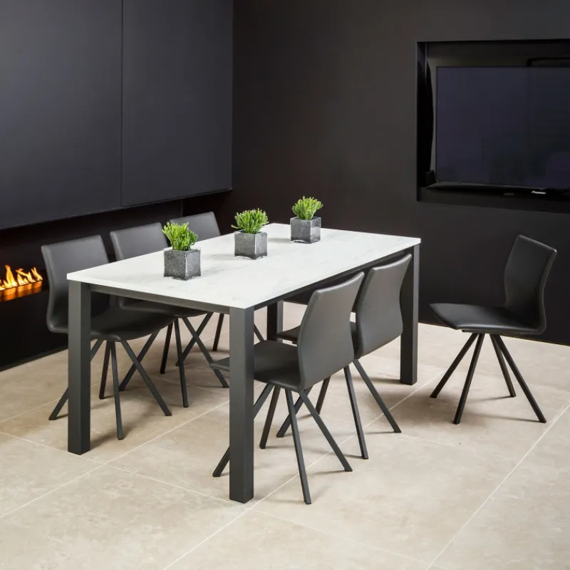 Perfecta Silva Chaise design en métal et simili* Chaise De Cuisine|Chaise De Salle à Manger