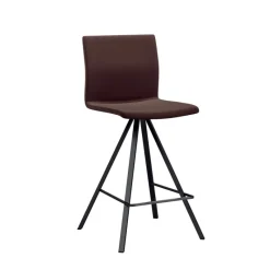 Perfecta Silva Tabouret snack design coque en simili et pieds en métal* Tabouret Snack (assise +/- 65 Cm)|Tabouret De Bar (assise +/- 80 Cm)
