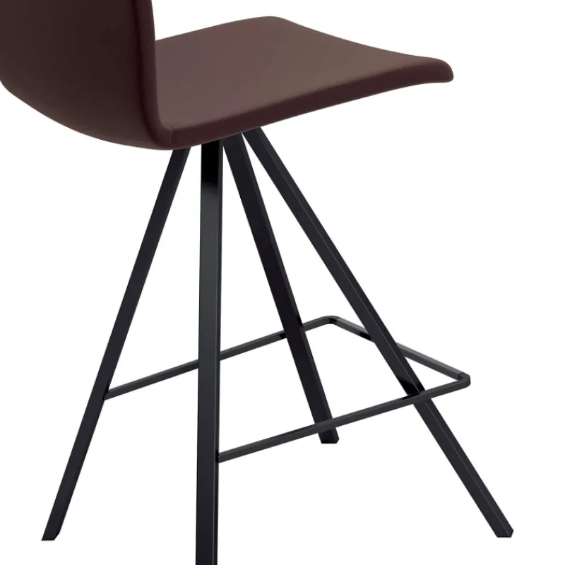 Perfecta Silva Tabouret snack design coque en simili et pieds en métal* Tabouret Snack (assise +/- 65 Cm)|Tabouret De Bar (assise +/- 80 Cm)