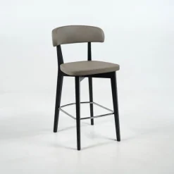 Siren Tabouret snack en bois massif avec assise et dossier rembourrés* Tabouret Snack (assise +/- 65 Cm)|Tabouret De Bar (assise +/- 80 Cm)