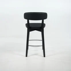 Siren Tabouret snack en bois massif avec assise et dossier rembourrés* Tabouret Snack (assise +/- 65 Cm)|Tabouret De Bar (assise +/- 80 Cm)