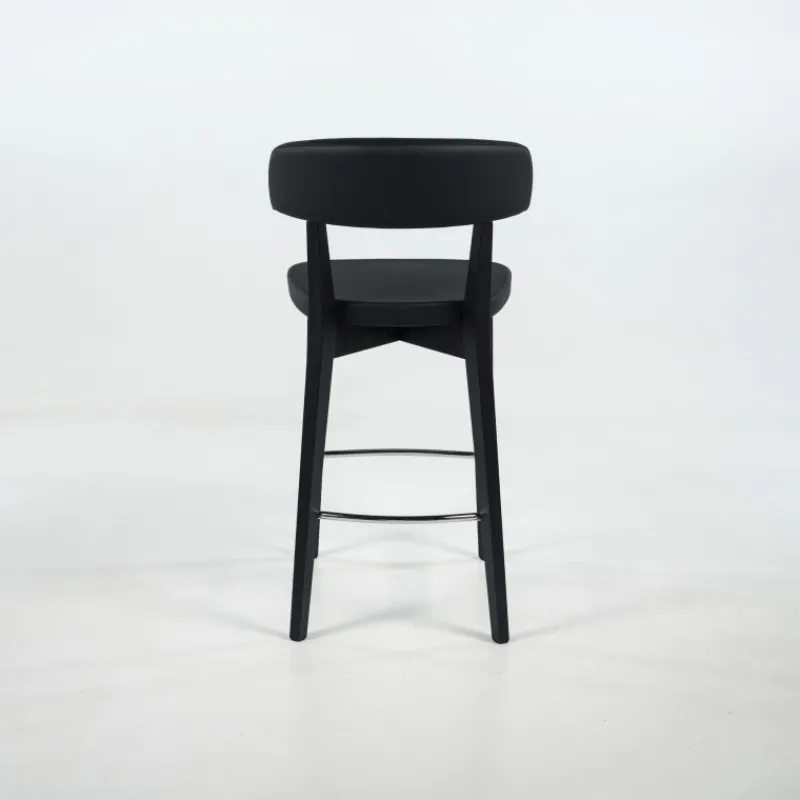 Siren Tabouret snack en bois massif avec assise et dossier rembourrés* Tabouret Snack (assise +/- 65 Cm)|Tabouret De Bar (assise +/- 80 Cm)