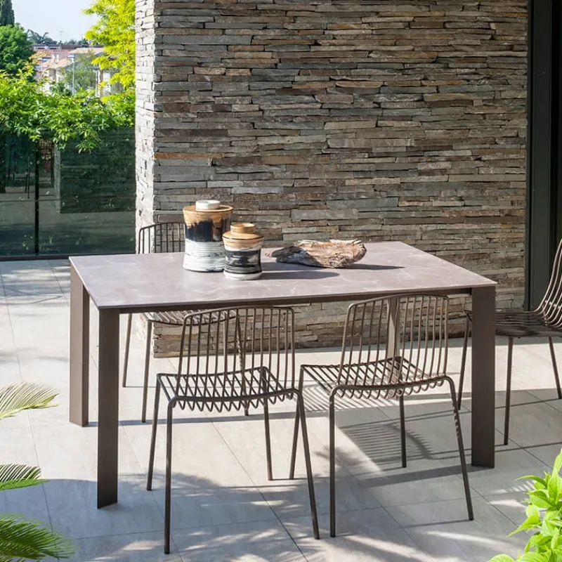 Altacom Sirocco Table de jardin moderne en stratifié et métal* Table De Jardin