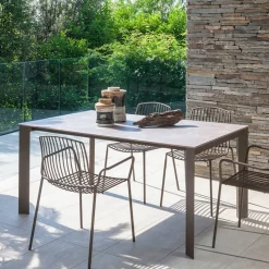 Altacom Sirocco Table de jardin moderne en stratifié et métal* Table De Jardin