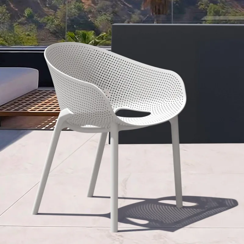 Sky Pro Fauteuil de jardin moderne empilable coque microperforée en polypropylène* Fauteuil De Jardin
