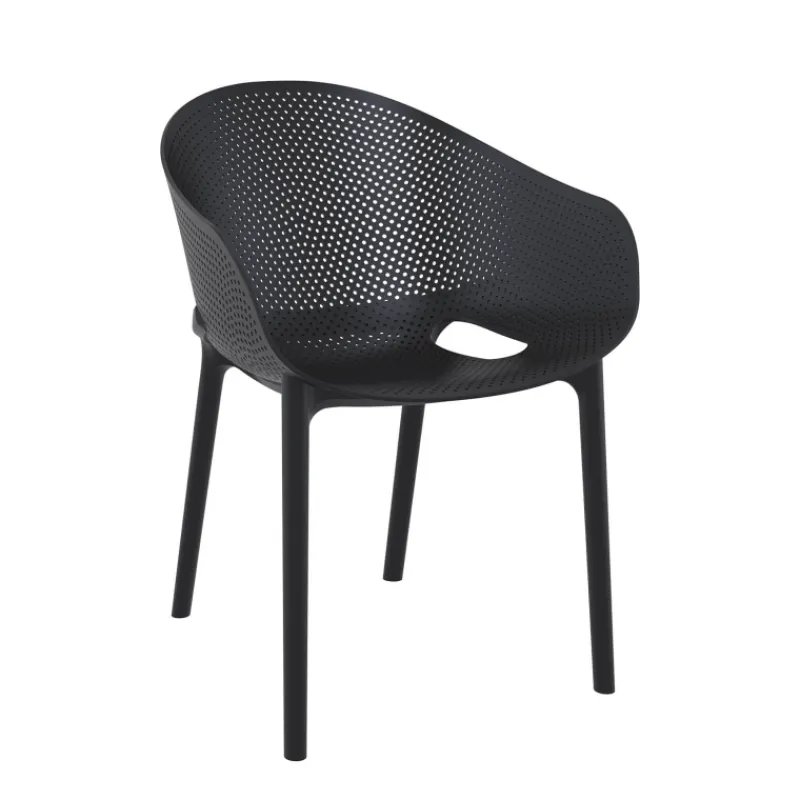 Sky Pro Fauteuil de jardin moderne empilable coque microperforée en polypropylène* Fauteuil De Jardin