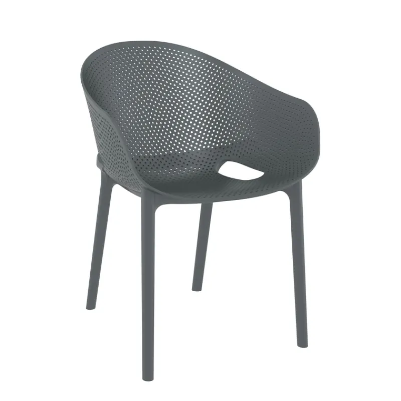 Sky Pro Fauteuil de jardin moderne empilable coque microperforée en polypropylène* Fauteuil De Jardin