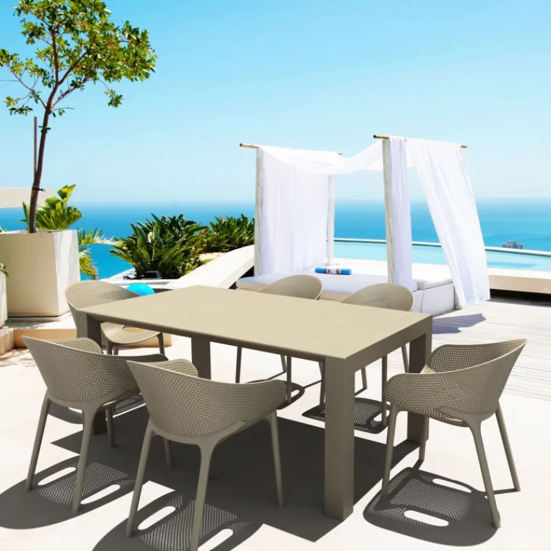 Sky Pro Fauteuil de jardin moderne empilable coque microperforée en polypropylène* Fauteuil De Jardin