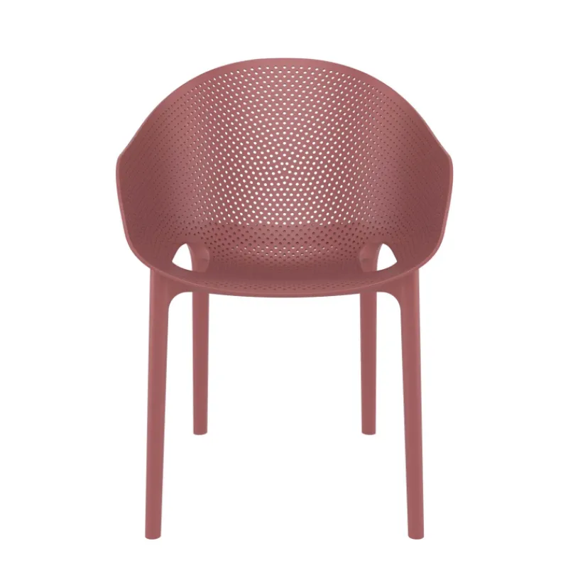 Sky Pro Fauteuil de jardin moderne empilable coque microperforée en polypropylène* Fauteuil De Jardin