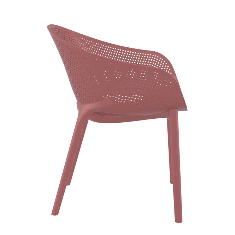 Sky Pro Fauteuil de jardin moderne empilable coque microperforée en polypropylène* Fauteuil De Jardin