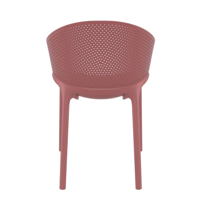 Sky Pro Fauteuil moderne empilable avec coque microperforée en polypropylène* Chaise De Cuisine|Chaise De Salle à Manger