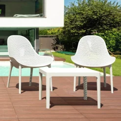 Sky Side Table basse de jardin rectangulaire en résine* Table De Jardin