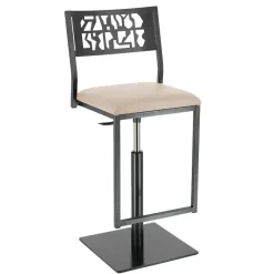 Carrier Slide ® Tabouret pivotant et réglable en hauteur style industriel* Tabouret Snack (assise +/- 65 Cm)|Tabouret De Bar (assise +/- 80 Cm)