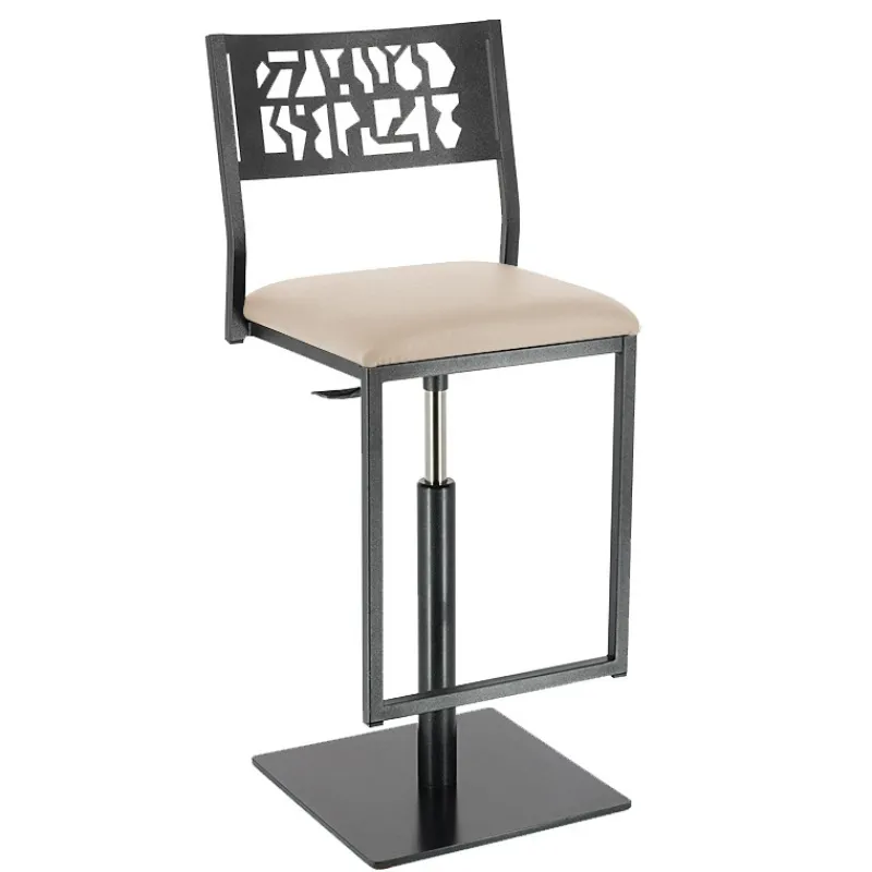 Carrier Slide ® Tabouret pivotant et réglable en hauteur style industriel* Tabouret Snack (assise +/- 65 Cm)|Tabouret De Bar (assise +/- 80 Cm)