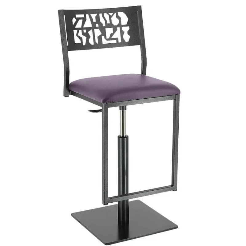 Carrier Slide ® Tabouret pivotant et réglable en hauteur style industriel* Tabouret Snack (assise +/- 65 Cm)|Tabouret De Bar (assise +/- 80 Cm)
