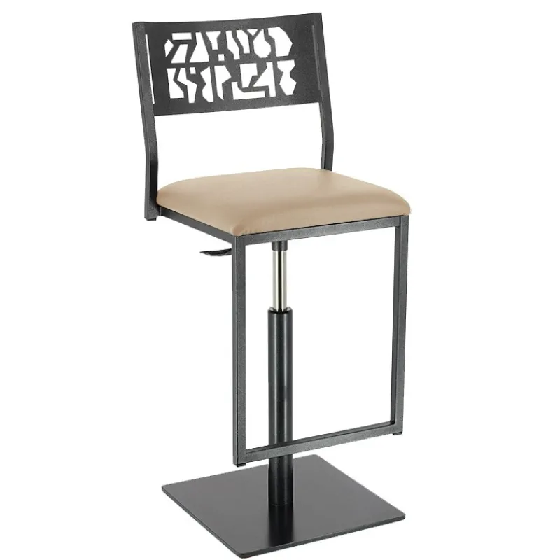 Carrier Slide ® Tabouret pivotant et réglable en hauteur style industriel* Tabouret Snack (assise +/- 65 Cm)|Tabouret De Bar (assise +/- 80 Cm)