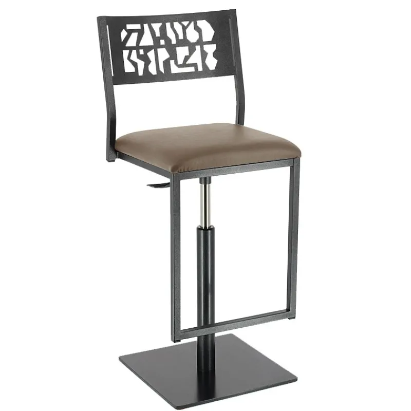 Carrier Slide ® Tabouret pivotant et réglable en hauteur style industriel* Tabouret Snack (assise +/- 65 Cm)|Tabouret De Bar (assise +/- 80 Cm)