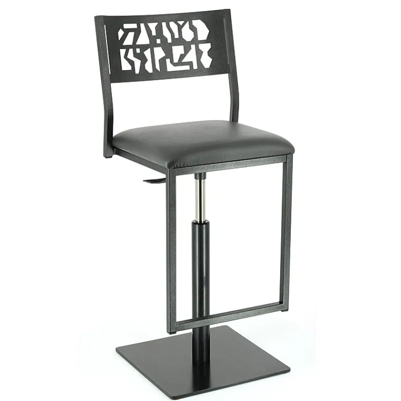 Carrier Slide ® Tabouret pivotant et réglable en hauteur style industriel* Tabouret Snack (assise +/- 65 Cm)|Tabouret De Bar (assise +/- 80 Cm)