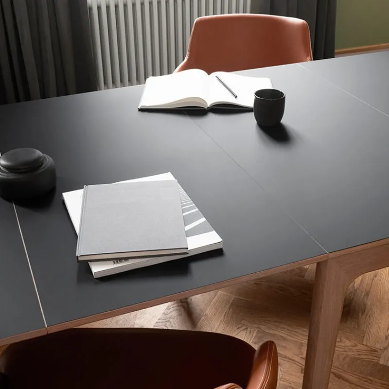 Skovby SM26/27 Table danoise extensible en bois massif et en stratifié noir* Table De Salle à Manger