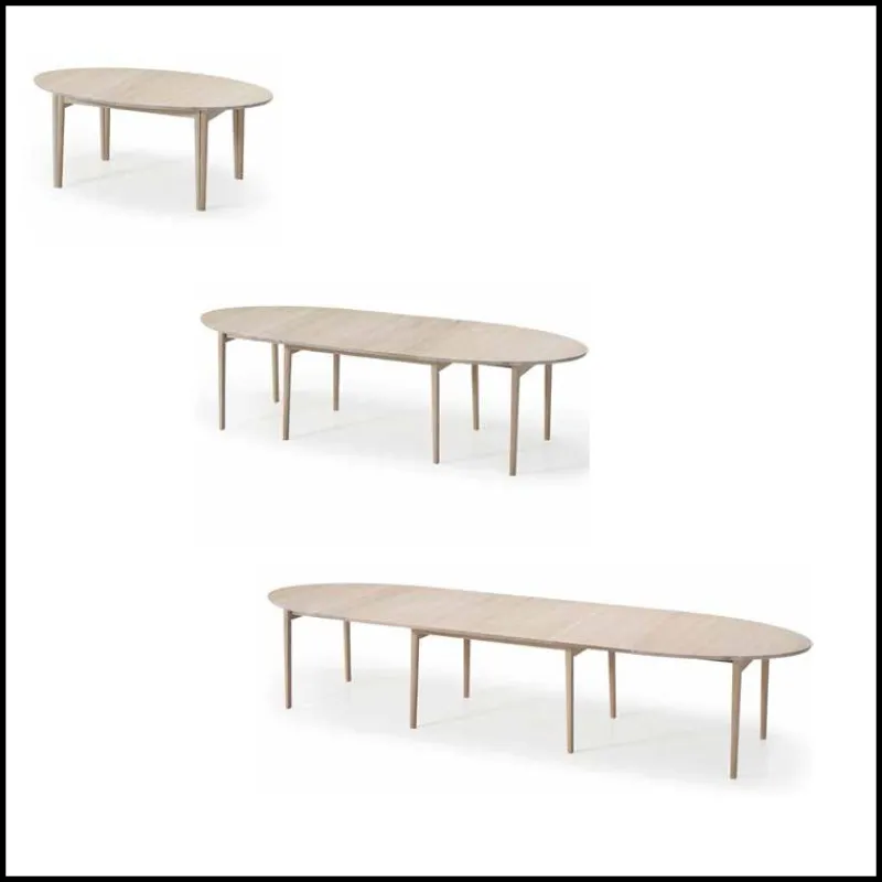 Skovby SM78 Table de salle à manger ovale scandinave en bois avec allonges* Table De Salle à Manger