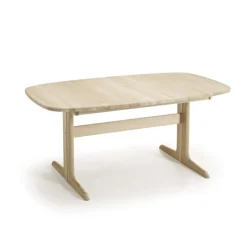 Skovby SM74 Table en bois massif scandinave elliptique avec allonges et piétement latéral* Table De Salle à Manger