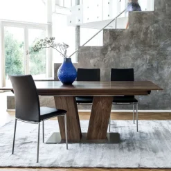 Skovby SM39 Table en bois moderne extensible avec pied central* Table De Salle à Manger