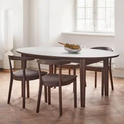 Skovby SM78 Table ovale extensible en Fenix et pieds en bois* Table De Salle à Manger