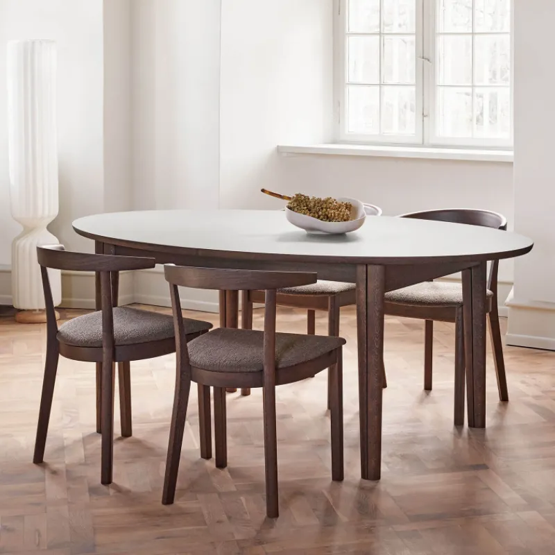 Skovby SM78 Table ovale extensible en Fenix et pieds en bois* Table De Salle à Manger