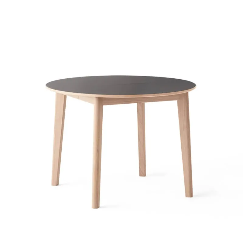 Skovby SM120 Table ronde extensible en bois avec plateau stratifié noir fabrication danoise* Table De Salle à Manger