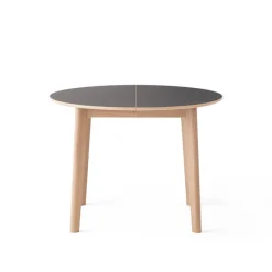 Skovby SM120 Table ronde extensible en bois avec plateau stratifié noir fabrication danoise* Table De Salle à Manger