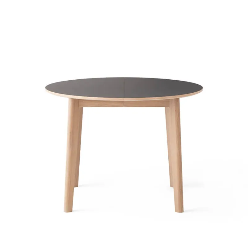 Skovby SM120 Table ronde extensible en bois avec plateau stratifié noir fabrication danoise* Table De Salle à Manger