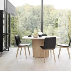 Skovby SM116/SM117 Table scandinave pied central extensible en stratifié fabriquée au Danemark* Table De Salle à Manger