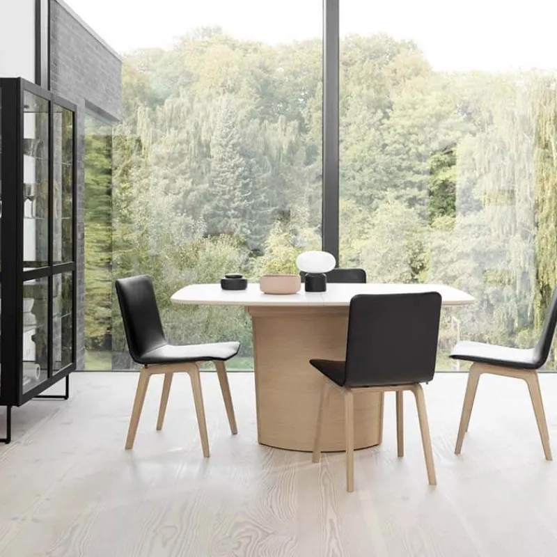 Skovby SM116/SM117 Table scandinave pied central extensible en stratifié fabriquée au Danemark* Table De Salle à Manger
