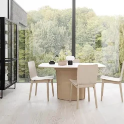 Skovby SM116/SM117 Table scandinave pied central extensible en stratifié fabriquée au Danemark* Table De Salle à Manger
