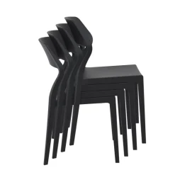 Snow Chaise d'extérieur empilable design en polypropylène* Chaise De Jardin