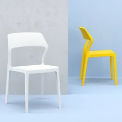 Snow Chaise empilable design en polypropylène* Chaise De Cuisine|Chaise De Salle à Manger