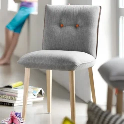 Mobitec Soda ® Chaise cocooning en tissu avec boutons décoratifs* Chaise De Salle à Manger|Chaise Salon