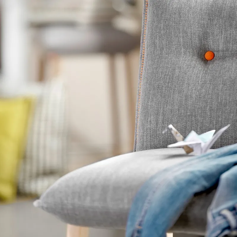 Mobitec Soda ® Chaise cocooning en tissu avec boutons décoratifs* Chaise De Salle à Manger|Chaise Salon