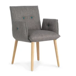 Mobitec Soda ® Fauteuil cocooning en tissu avec boutons décoratifs* Chaise De Salle à Manger|Chaise Salon