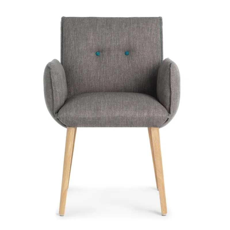 Mobitec Soda ® Fauteuil cocooning en tissu avec boutons décoratifs* Chaise De Salle à Manger|Chaise Salon