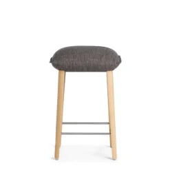 Mobitec Soda ® Tabouret snack rembourré sans dossier en tissu et pieds bois* Tabouret De Bar (assise +/- 80 Cm)|Tabouret Snack (assise +/- 65 Cm)