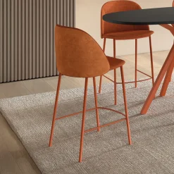 Perfecta Soda Tabouret snack cosy en tissu avec pieds en métal* Tabouret Snack (assise +/- 65 Cm)|Tabouret De Bar (assise +/- 80 Cm)