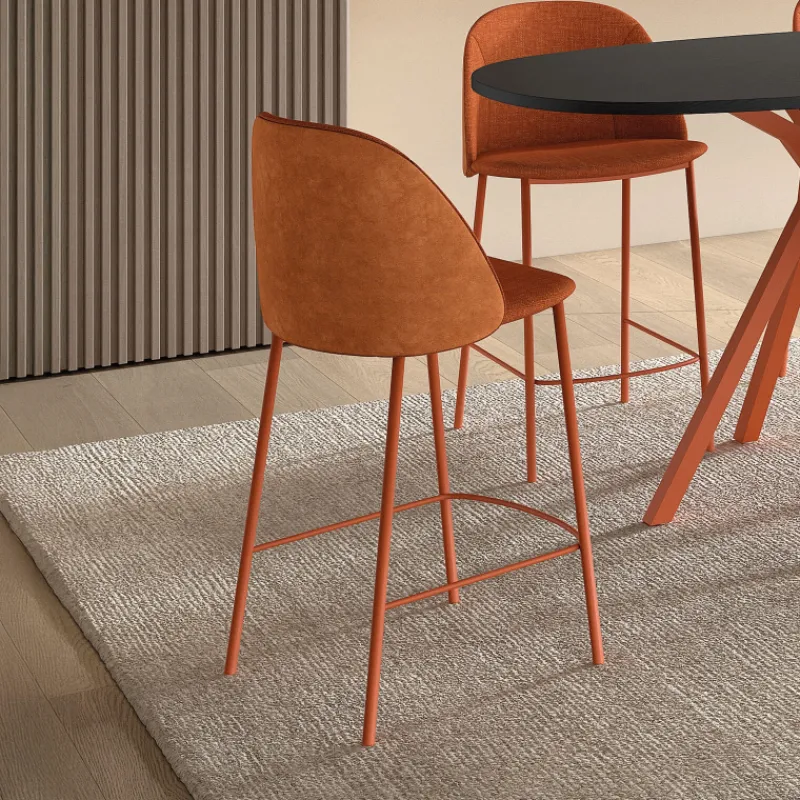 Perfecta Soda Tabouret snack cosy en tissu avec pieds en métal* Tabouret Snack (assise +/- 65 Cm)|Tabouret De Bar (assise +/- 80 Cm)