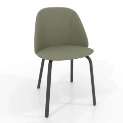 Perfecta Sofia Chaise cosy en simili avec pieds métal* Chaise De Cuisine|Chaise De Salle à Manger