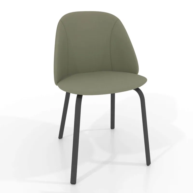 Perfecta Sofia Chaise cosy en simili avec pieds métal* Chaise De Cuisine|Chaise De Salle à Manger