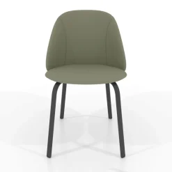 Perfecta Sofia Chaise cosy en simili avec pieds métal* Chaise De Cuisine|Chaise De Salle à Manger