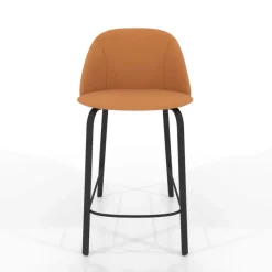 Perfecta Sofia Tabouret snack cosy en simili avec pieds en métal* Tabouret Snack (assise +/- 65 Cm)|Tabouret De Bar (assise +/- 80 Cm)
