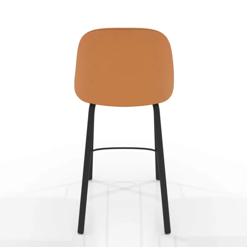 Perfecta Sofia Tabouret snack cosy en simili avec pieds en métal* Tabouret Snack (assise +/- 65 Cm)|Tabouret De Bar (assise +/- 80 Cm)